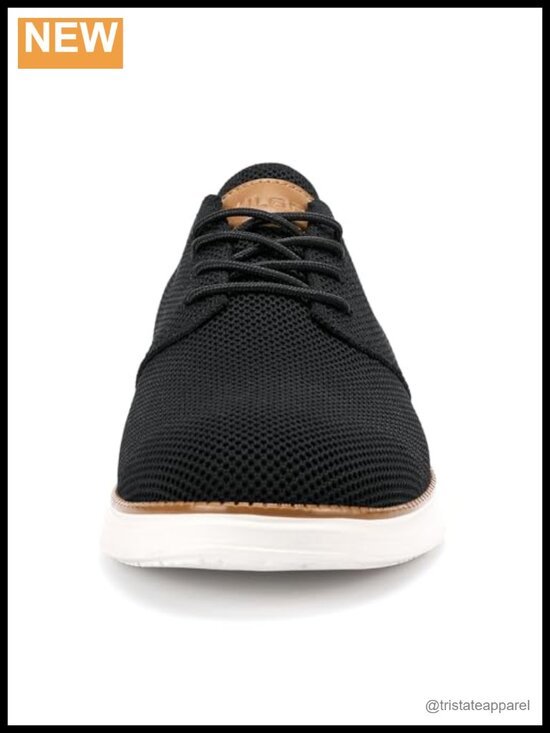 Splicing Knitted Upper PU Leather Dress Sneakers Casual Walking Business main image 4